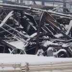 Smoke rises from the Babine Forest Products mill in Burns Lake, B.C. Sunday, Jan. 22, 2012.  A fireball levelled the mill, which produces products like framing lumber, just after shift-change Friday evening. Two workers are still missing. THE CANADIAN PRESS/Jonathan Hayward